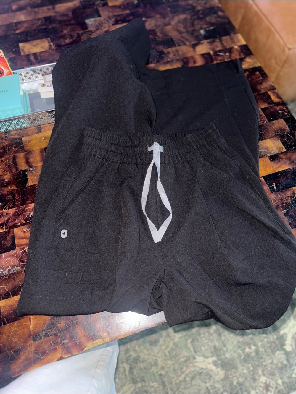 Figs Black Ultra High Rise Shelby Wide Leg Scrub Pant